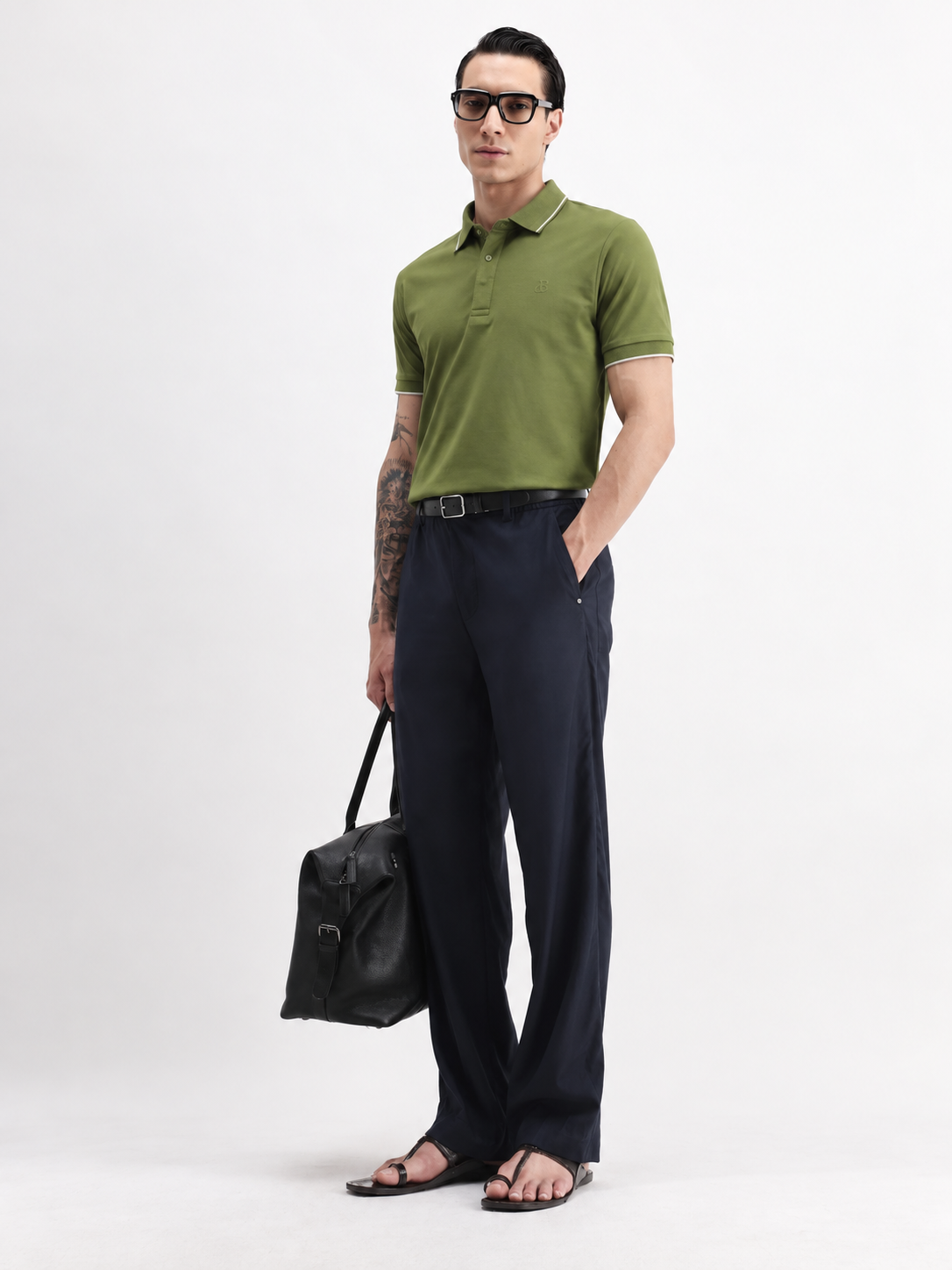 Green Pima Polo