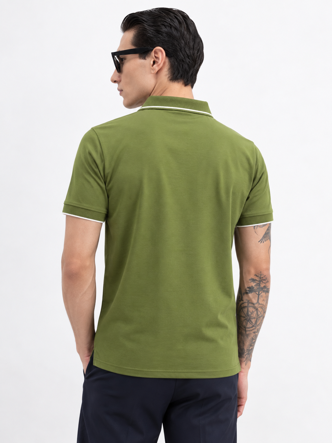 Green Pima Polo