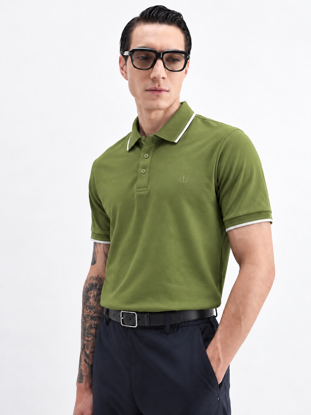 Green Pima Polo
