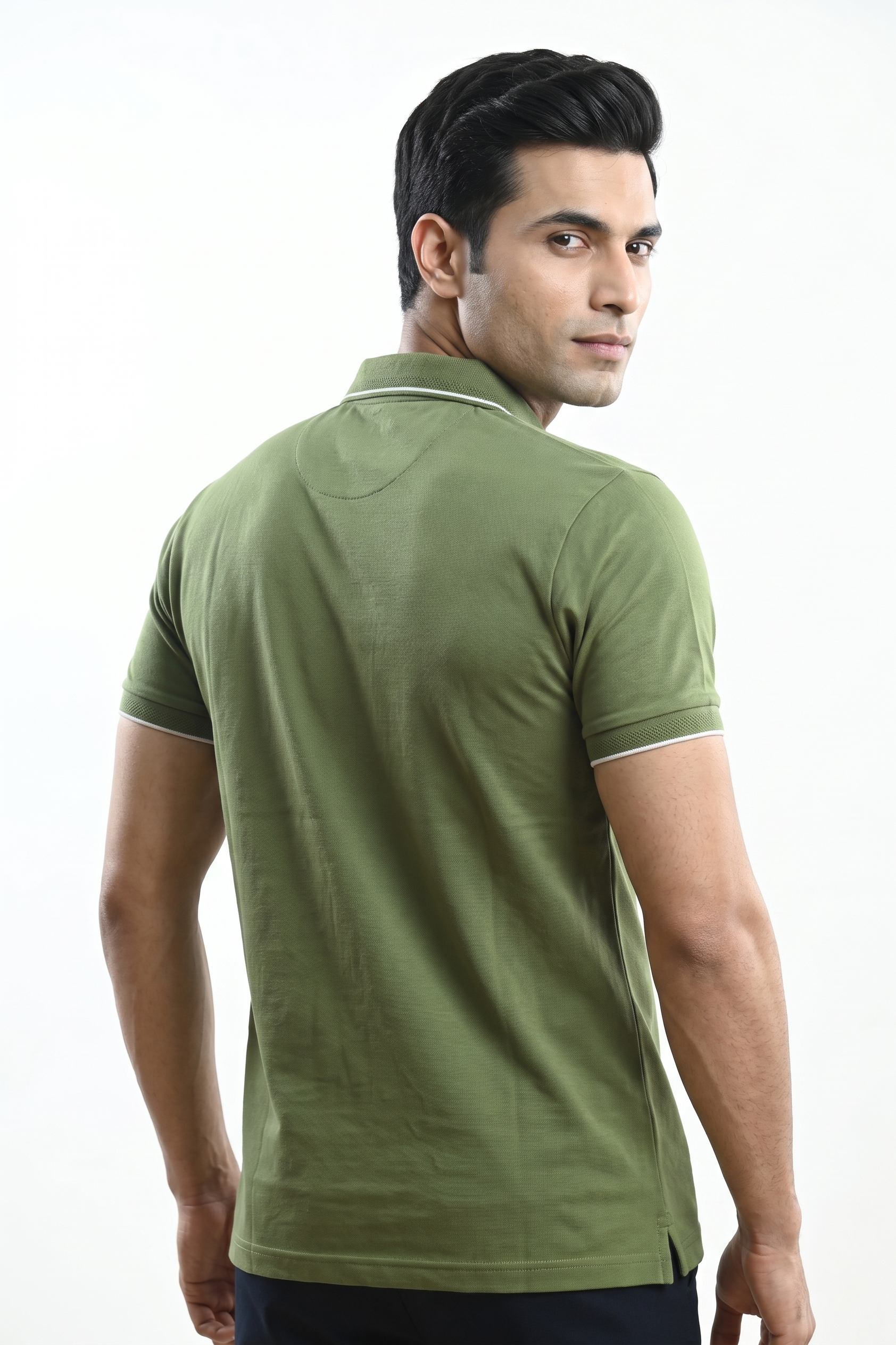 Green Pima Polo