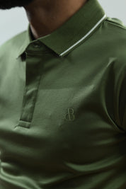 Green Pima Polo