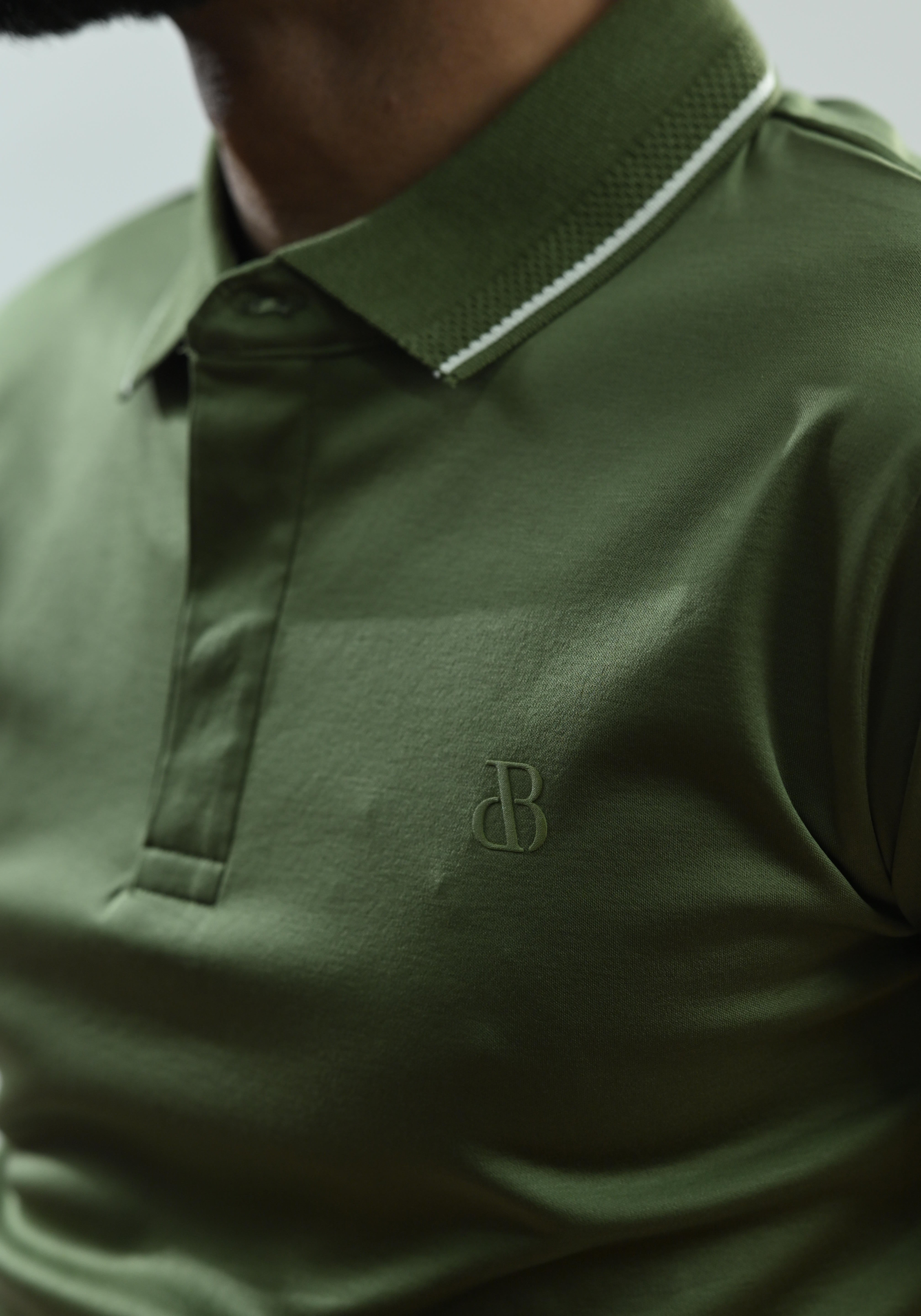 Green Pima Polo
